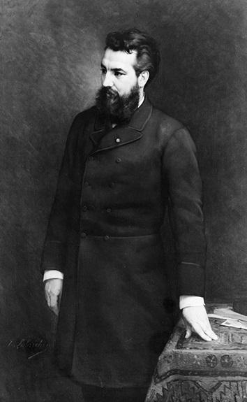 Alexander Graham Bell. Timoléon Lobrichon, artist; photograph of 1882 painting. [between 1882 and 1960]. Gilbert H. Grosvenor Collection of Alexander Graham Bell photographs. Prints & Photographs Division