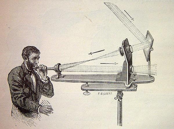Illustration of the photophone's transmitter