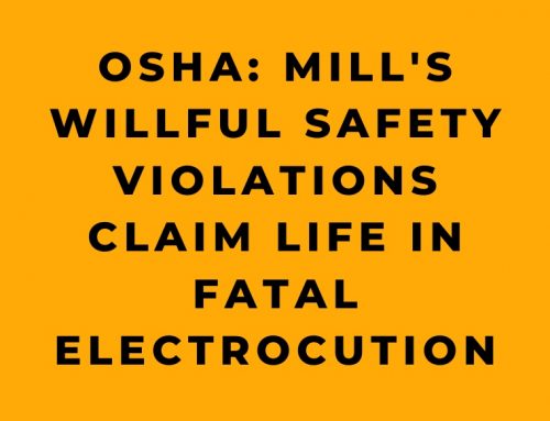 OSHA: Mill’s Willful Safety Violations Claim Life in Fatal Electrocution