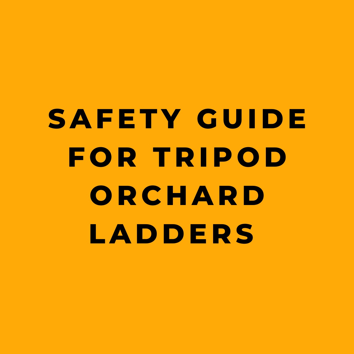 Safety Guide for Tripod Orchard Ladders