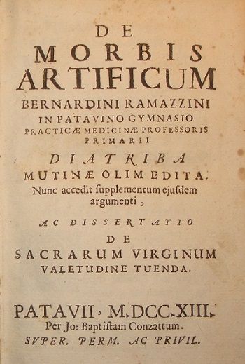 An image of the text, De Morbis Artificum Diatriba