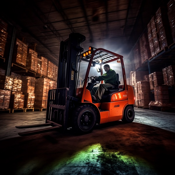 Representation of an image of a Forklift Safety Training session.